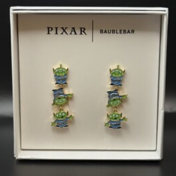 BaubleBar Jewelry - Disney Pixar BAUBLEBAR Toy Story Aliens Claw Machine Drop Earrings Enameled NIB